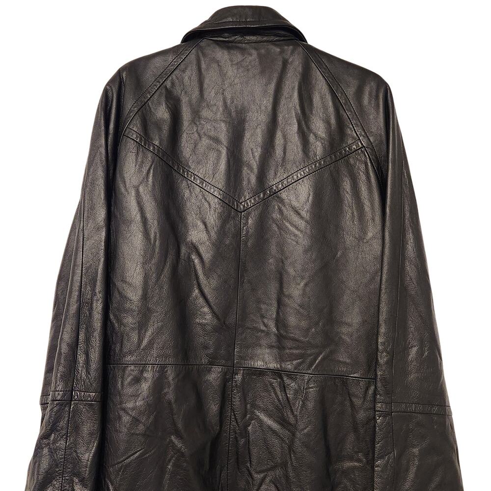 Vintage Wilsons Leather lined black car coat size medium - Picture 5 of 11